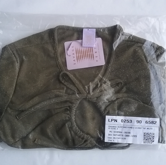 Savage X Fenty LS Crop Top Sz Small - Picture 5 of 6